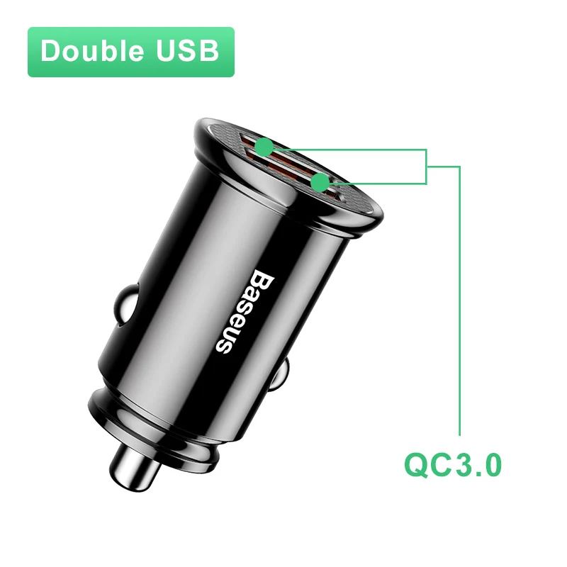 Baseus 30W Car Charger with Type C PD Fast Charger For iPhone 11 Pro Max Support QC4.0 3.0 SCP AFC For HUAWEI Xiaomi Samsung Fast charge 18w Chargers