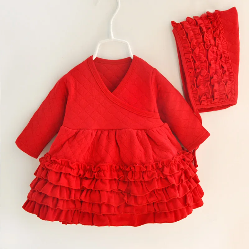 Baby girl dress set с длинным рукавом дети одевается для девочек одежда детская одежда детская одежда зима партии nova девушки dress 3-9 М