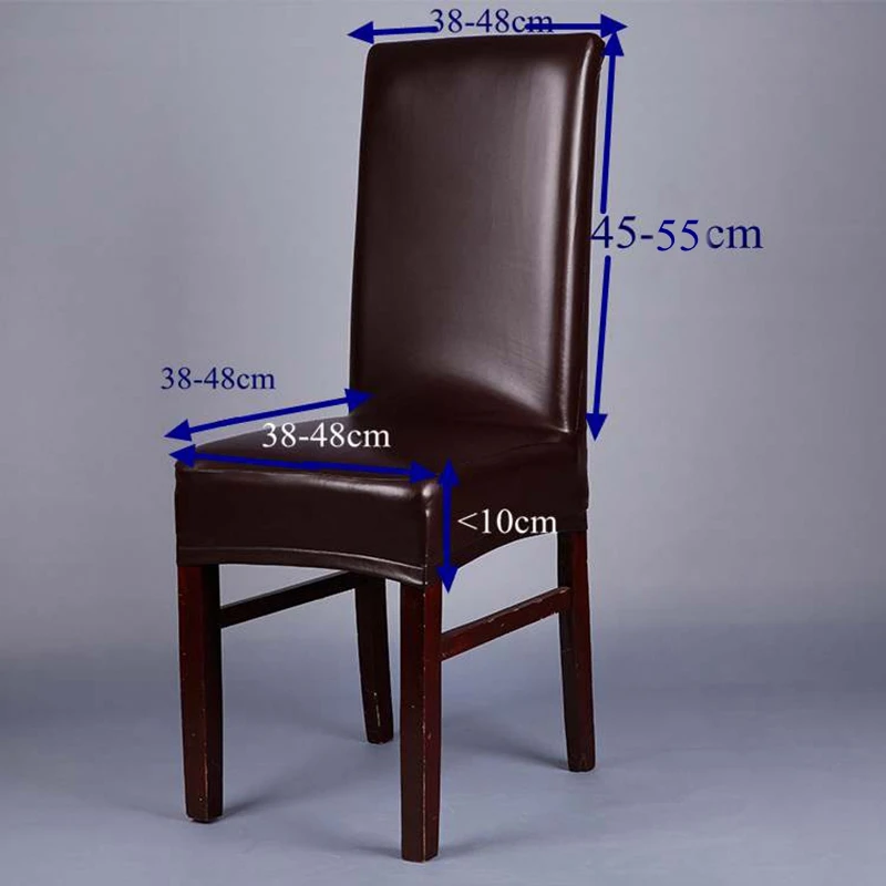 ROMANZO Толстый водонепроницаемый стрейч ПУ/ПВХ Чехлы для обеденных стульев цельный Универсальный спандекс домашний стул для ресторана, чехол на стул