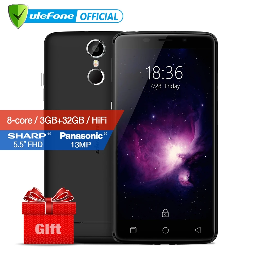 Ulefone Vienna Mobile Phone 5.5 Inch FHD MTK6753 Octa Core Android 5.1 3GB RAM 32GB ROM 13MP CAM 4G Fingerprint ID Smartphome