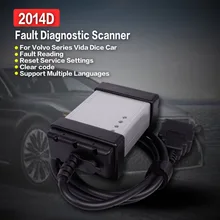 2014D OBD2 OBDII автомобильный двигатель автомобильный диагностический сканер неисправностей инструмент полный чип зеленая доска для Volvo серии Vida кости