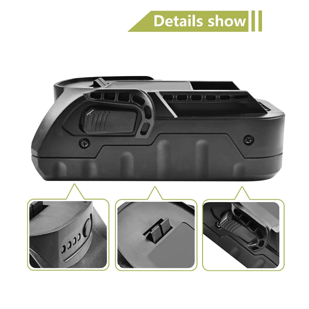 2X2000 mAh 18V литий ионный аккумулятор для Ridgid R840083 R840085 R840086 R840087 L1815R BFL18|Перезаряжаемые