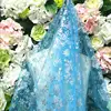 150CM*50CM Princess Snowflake Organza Fabric Blue SILVER GLITTER Cosplay Shiner Bright Fabric CAPE Sewing Doll Cloth DIY Craft ► Photo 2/6