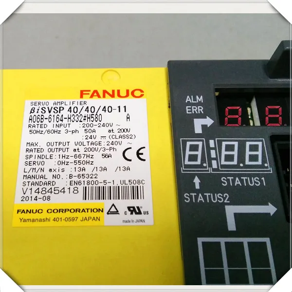Модуль усилителя FANUC A06B-6164-H333 # H580 Servo DRIVE Beta iSVSP 40/40/40-11 Модуль усилителя FANUC A06B-6164-H333 # H580 Servo DRIVE Beta iSVSP 40/40/40-11