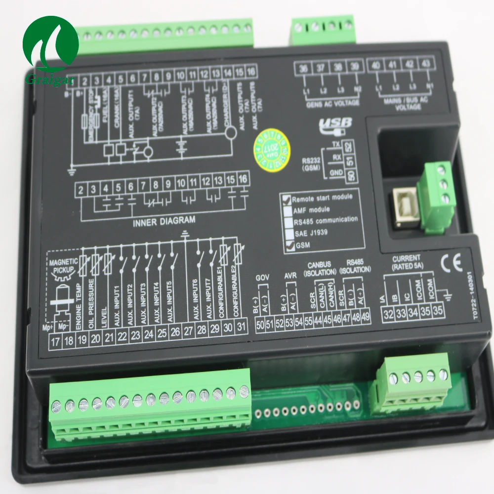 

LXC7210 Automation Generator Controller Monitoring System Using 32-bit ARM Microcontroller