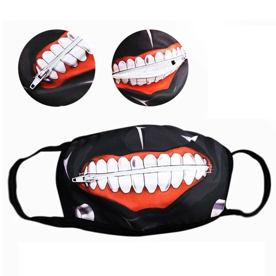 

Fashion Tokyo Mask On Mouth Anime Anti Dust Mask Unisex Black Mouth Mask Masque with pattern Anti Pollution Cotton Mouth Covers