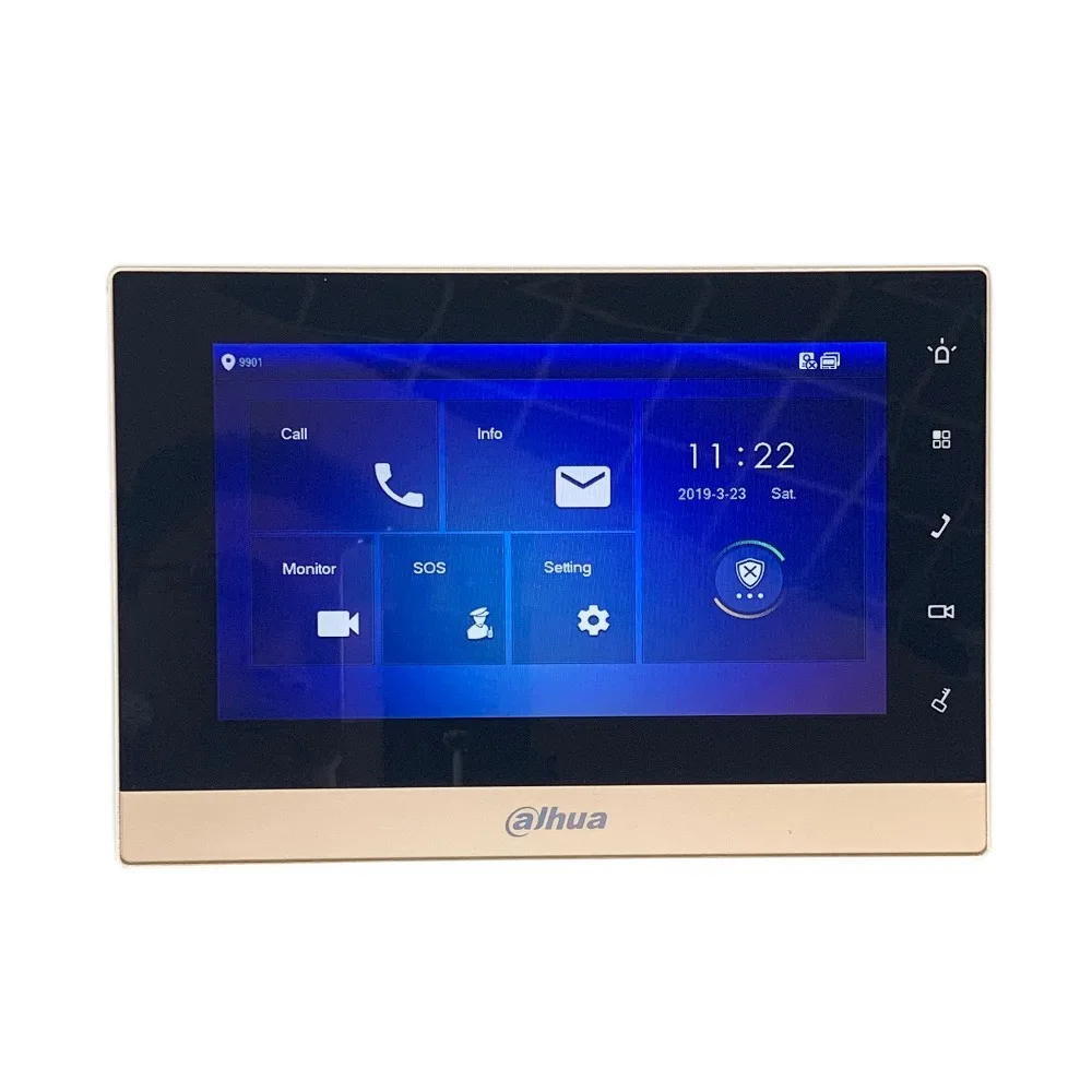 AHUA Multi-idioma CE VTH1550CH 7-pulgadas táctil Monitor de interior internacional versión IP timbre. video intercomunicador con cable timbre - 5