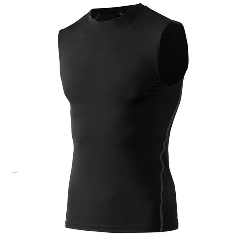 Polera De Compresion Hombre Спортивная футболка для бега мужская без рукавов компрессионная