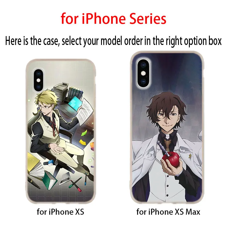 Мягкий чехол для iPhone 11 12 Pro X XS Max XR iphone 8 7 6 Plus 5 5s SE Japan anime bungou stray dogs Dazai Osamu 2020|Бамперы|