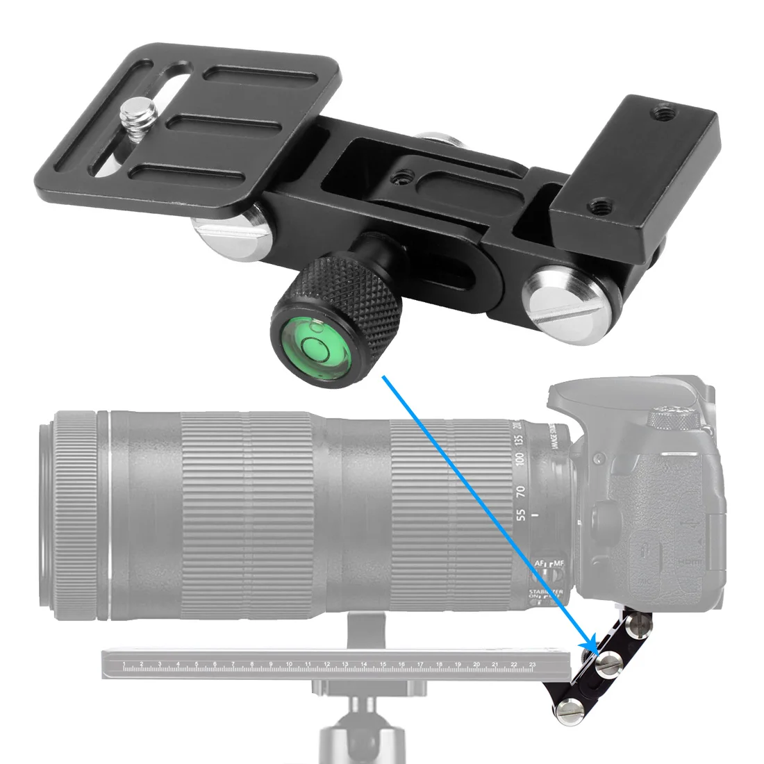 Aluminum Telephoto Zoom Lens Holder for Long Focus Camera Support