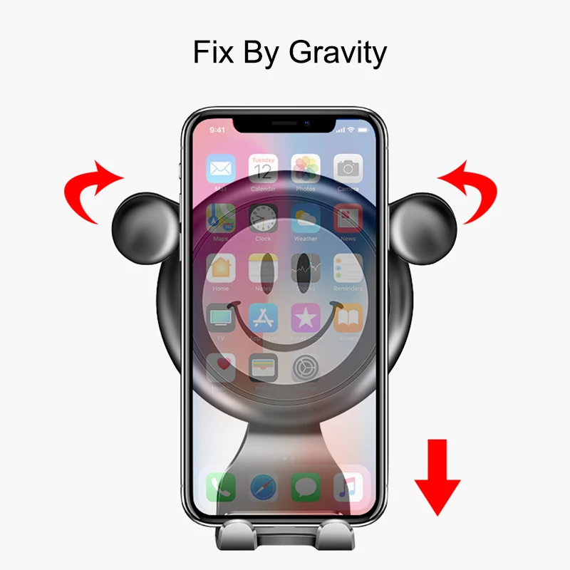 Креативный автомобильный гравитационный держатель для мобильного телефона универсальный держатель для выхода воздуха gps автомобильные аксессуары автомобильные подарки смайлик автомобильный Стайлинг