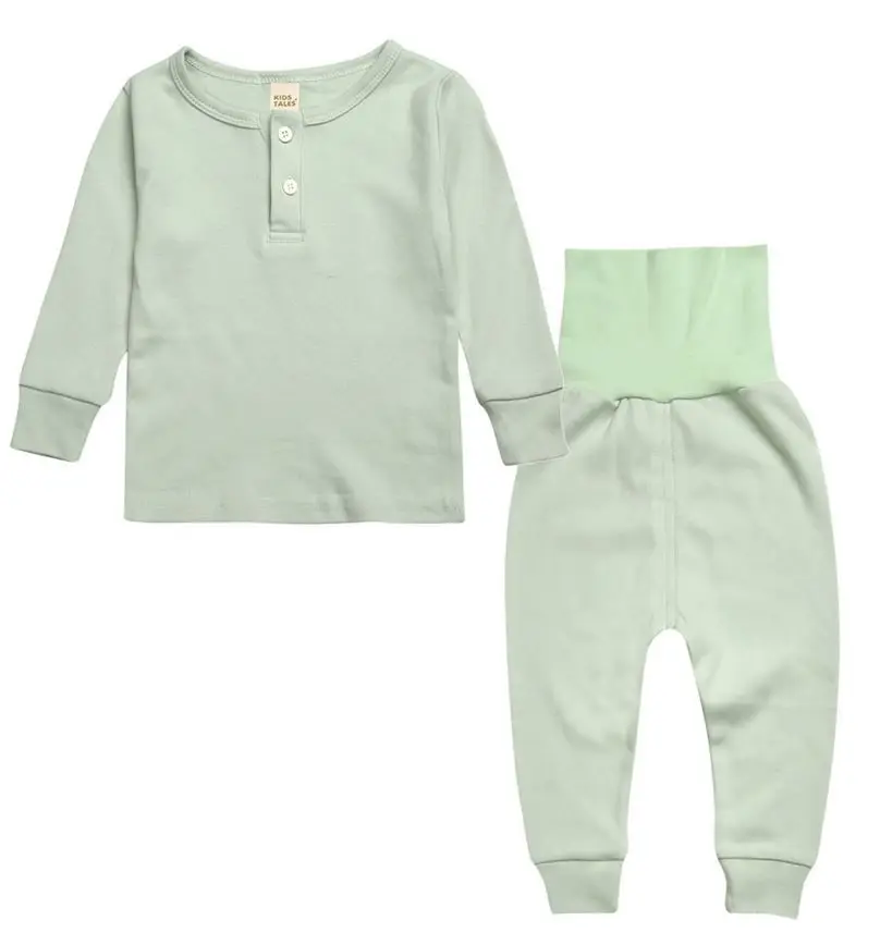 children kids Casual clothes leisure wear  To protect the umbilical pajamas set bebs baby boy girl clothes set  home wear