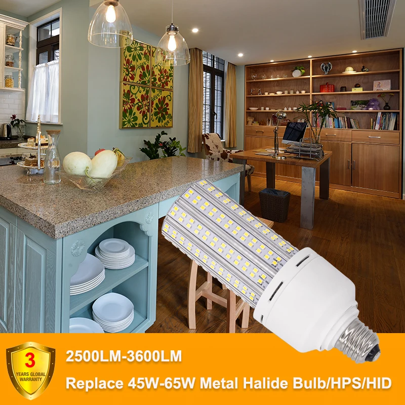 

E27 LED Lamp 220V 20W 30W Corn Light Bulb 60 75 watt Equivalent Home Kitchen Workshop Supermarket Living Room Light