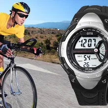 Горячая ОТС Для мужчин цифровые спортивные часы 50 м Водонепроницаемый военного открытый светодиодный световой наручные часы недоступной для большой циферблат часов