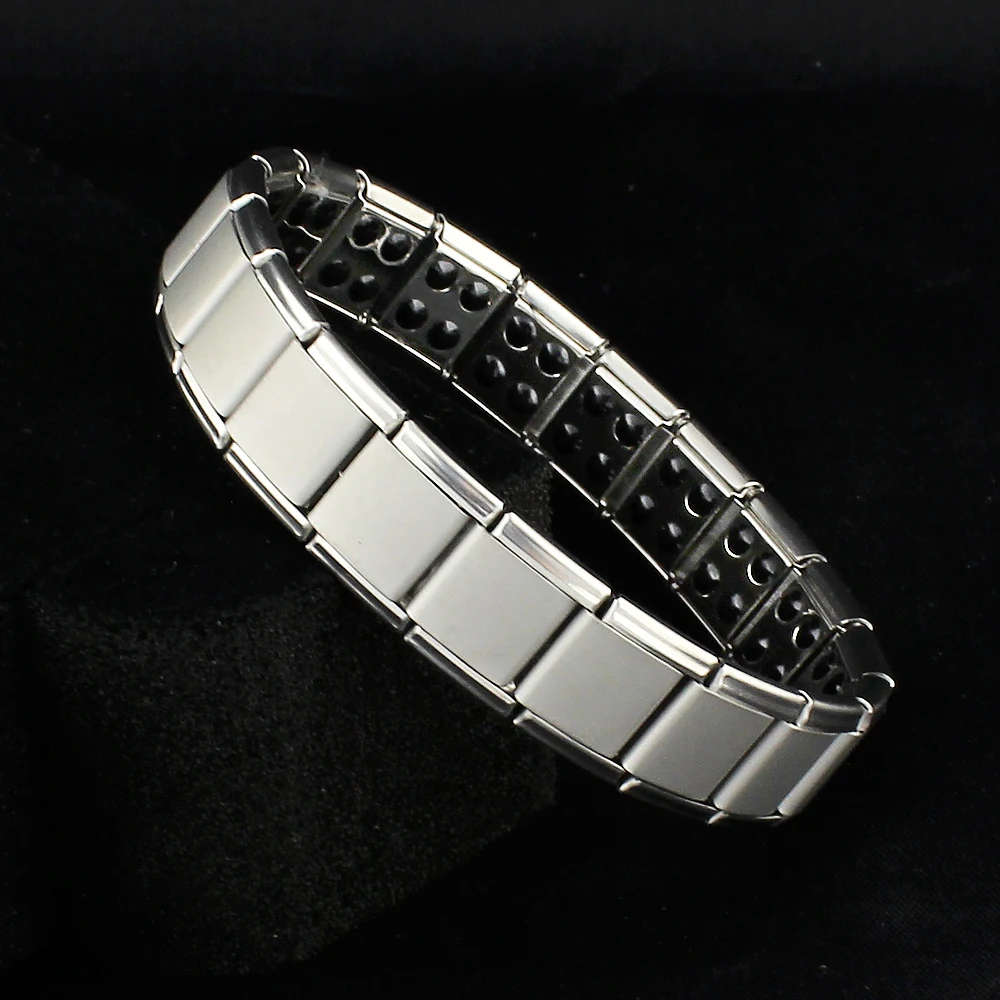 

Bracelets For Women Men 2019 Fashion Jewelry Couple Silver Bracelet Bangle Tourmaline Energy Health Care Magnetic Bracelet Gift