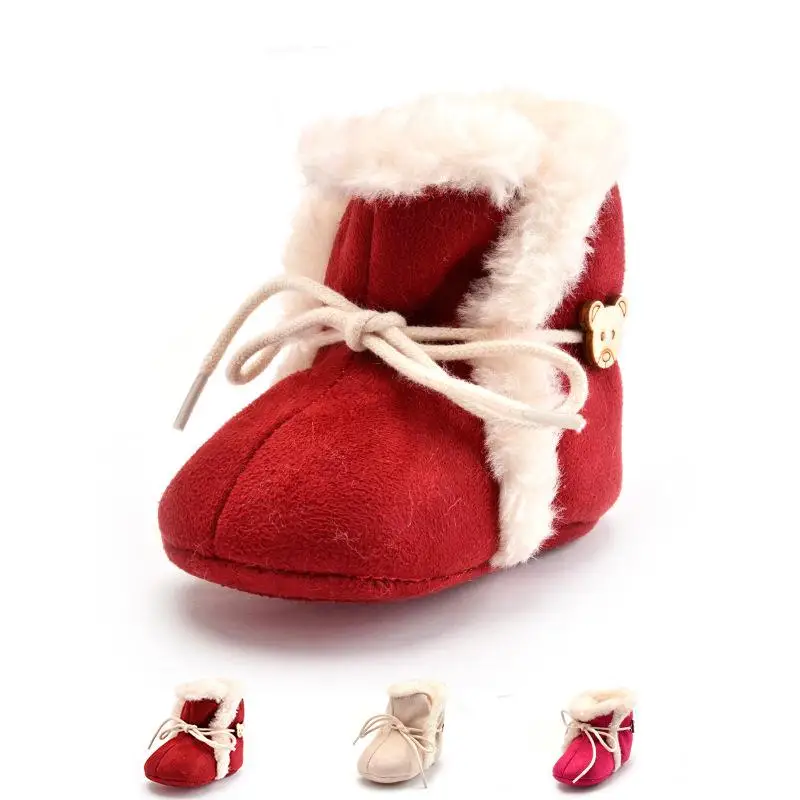 Winter Warm Baby Cotton Boots With Thick Velvet Toddler Shoes Girl