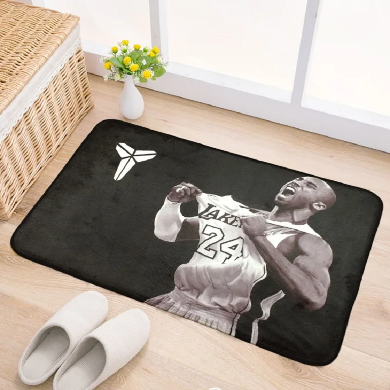 

Home Textile NBA Basketball Star Jordan Kobe Carpet Soft Flannel Non-slip Mats Rug for Bathroom Door Living Room 40x60cm/50x80cm