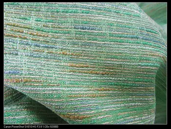 

Free ship mint green line weaved tweed fabric price for 1 meter