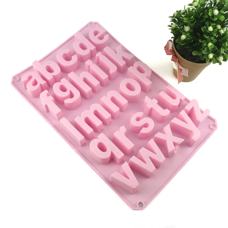 

26 English Alphabet Letters Chocolate Silicone Mold Cake Fondant Candy Soap Pan Cake Decorating Tools Molds Baking Accessories