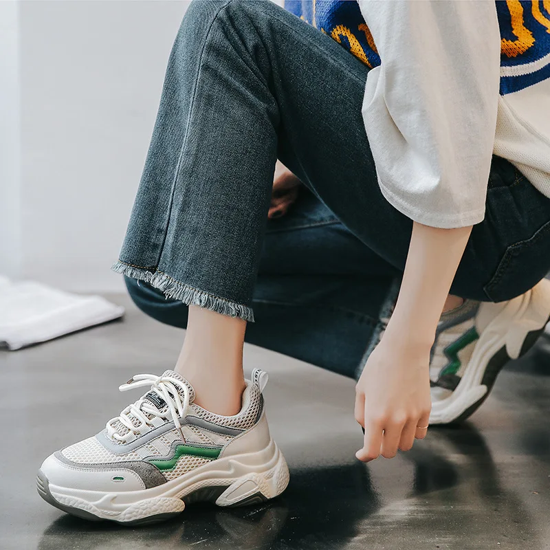 Dad Shoe Woman 2019 Fund Ins Exceed Fire Sneakers Student Flange Women's Platform Shoes Zapatos De Mujer Basket Femme Sneaker