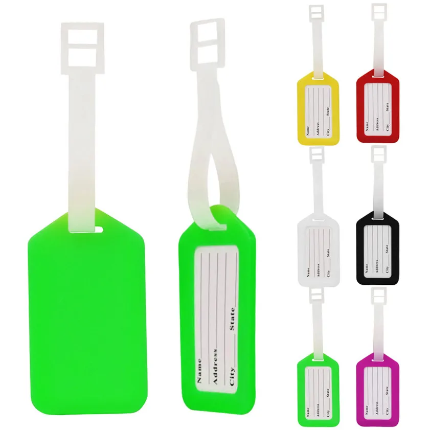 High Quality Travel Luggage Bag Tag Name Address ID Label Plastic