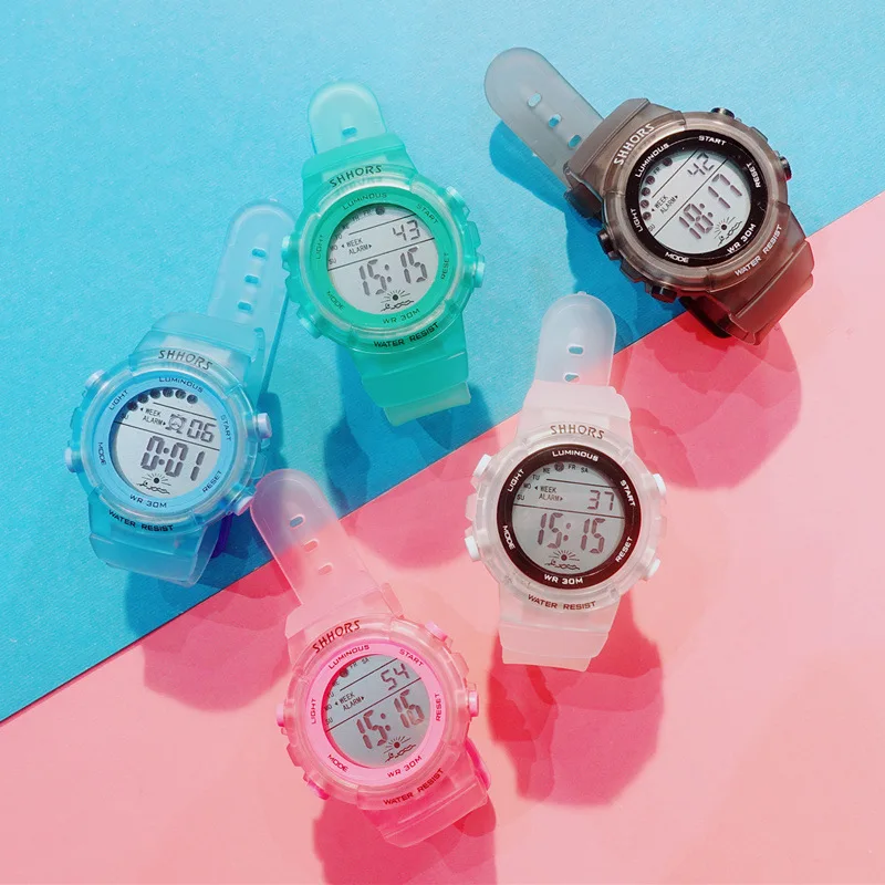 

Ins Waterproof Luminous Sports Academic Style Electronic Watches Female Students Korean Version Simple Trend Ulzzang Small Fresh