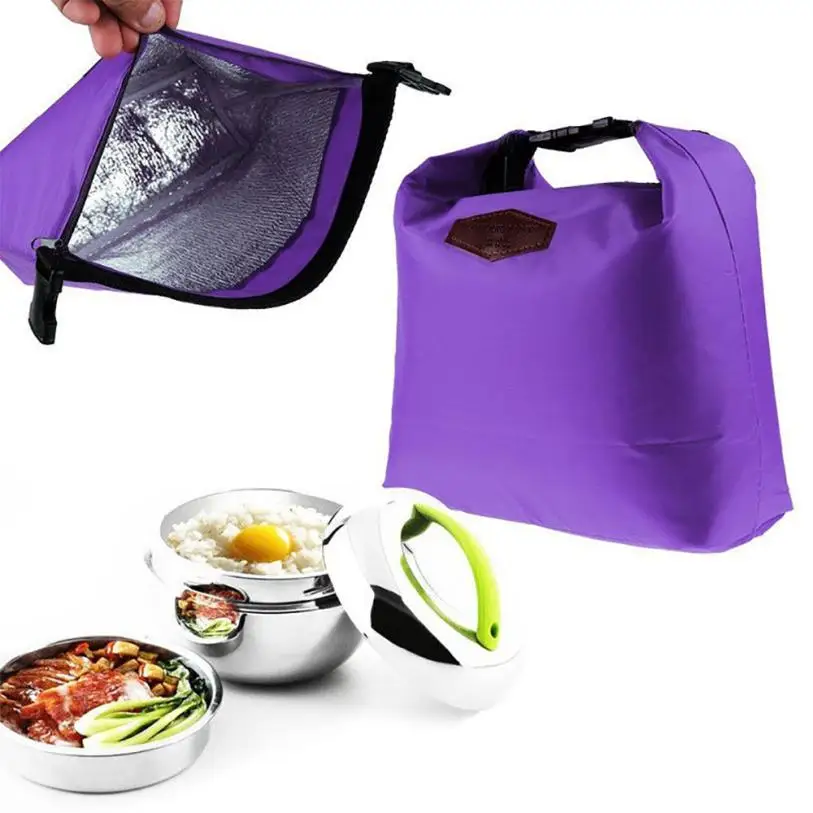 

Waterproof Nylon Lunch Bag Thermal Cooler Insulated Food Picnic Lunch Bags for Women kids Men Cooler Lunch Box Storage Bag Tote