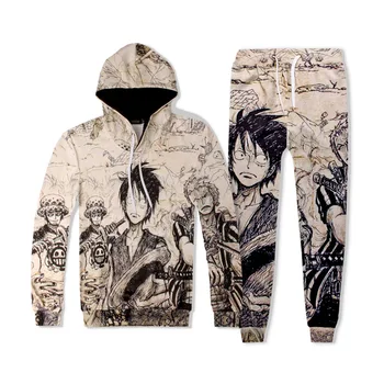 

Hot 2 Piece Set Men And Women Casual Tracksuits 3D Print ONE PIECE Fashion Hoodies Hooded+Pants Sweatshirt Track Suit