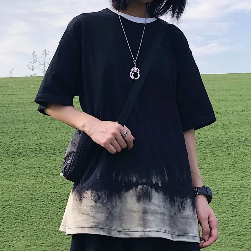 

New factors 19ss stinky baby series old washed tie dyed short sleeves trend brand men and women couple loose t-shirt