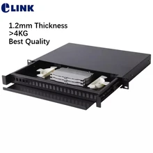 12/24 волокно коробка прекращения 1" стойки SC LC ST FC без косички и адаптер 1,2 мм толщина> 4KGs Оптическое волокно патч панель ящик