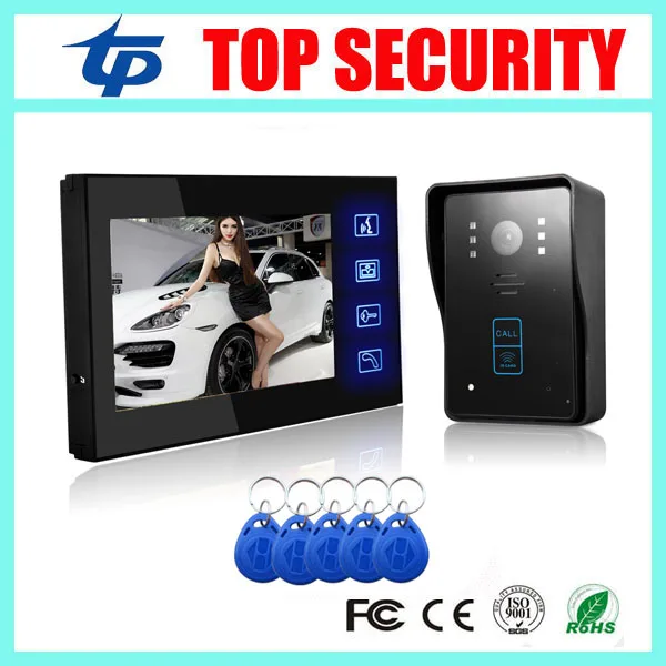 Original good quality 7 inch color video door phone door bell system with RFID card access control system card reader door bell