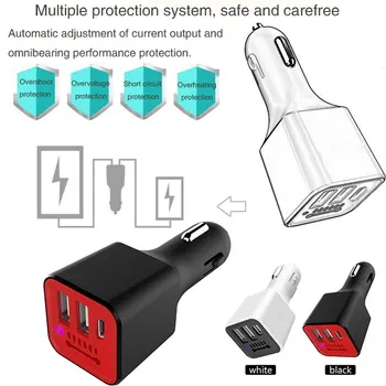 

Vehemo Dual USB Type-C Car Air Purifier Charger Charger Car USB Portable Mobile Phone