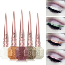 6 цветов Алмазная блестящая жидкая подводка для глаз стойкая водостойкая блестящая подводка для глаз зеленый серебристый Блестящий подводка для глаз яркие глаза