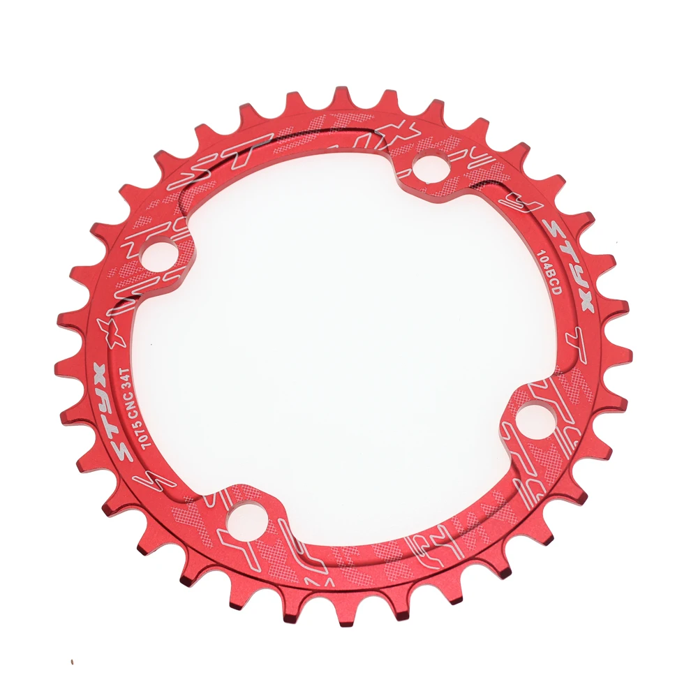 Велосипедный спорт рукоятки 104BCD круглый Форма 32 т 34 36 38 MTB Chainring велосипедная Звездочка для цикл шатуны