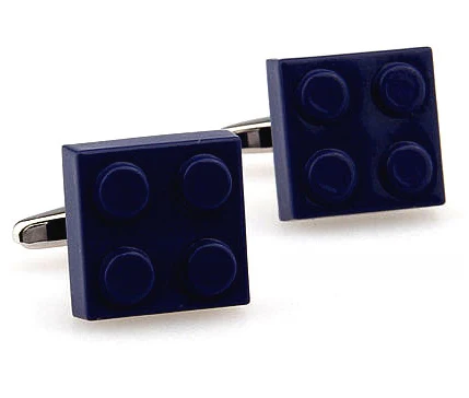 Kopen Fabriek Prijs Retail Designer Manchetknopen Voor Mannen Messing Koper Materiaal Blauw Bouwstenen Ontwerp Manchetknopen Gratis Verzending