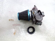 2pcs new carburetor 30/ 32/ 34mm 4-stroke/2- stroke racing flat side the OEM part for OKO/KOSO carb /air filter/ 6-color tubing