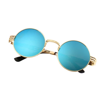 

New Classic Steam Punk Sunglasses European And American Round Reflector Glasses Men And Women Sun Glasses