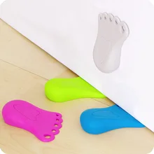 Necessary Cute Foot Pattern Kids Door Stopper Baby Safety Protector 1 Piece