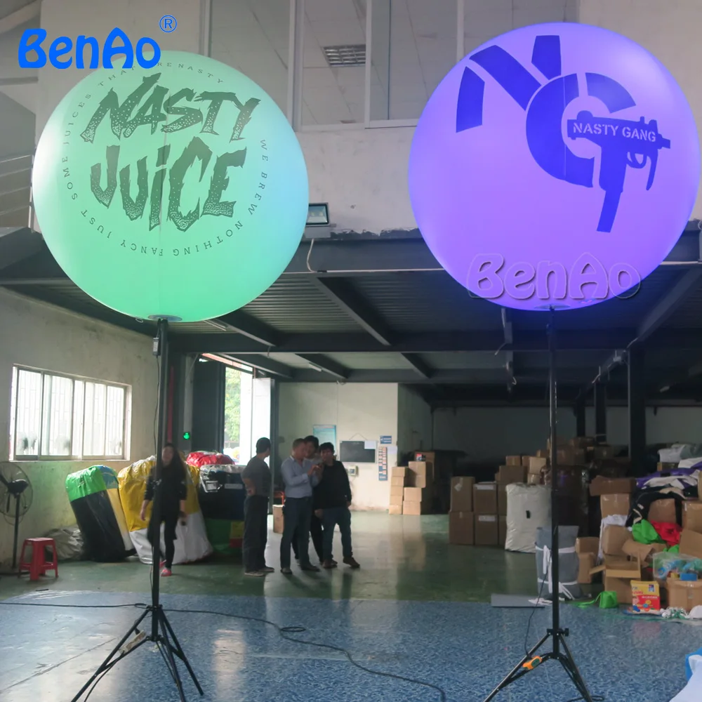 AO075 outdoor advertising tripod inflatable light balloon/led light inflatabe pole balloon,1.5m