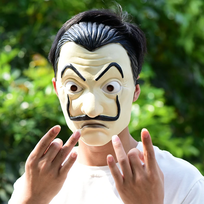La Casa De Papel маска на Хэллоуин вечеринку маскарадные маски Косплэй в Бумага дом тушь забавные тушь де латексная Реалистичная карнавал