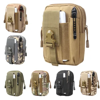 

FJUN Outdoor Hiking Camping Bag Millitary Tactical Bag Pouch Belt Loops Waist Bag Phone Case for Smartphone
