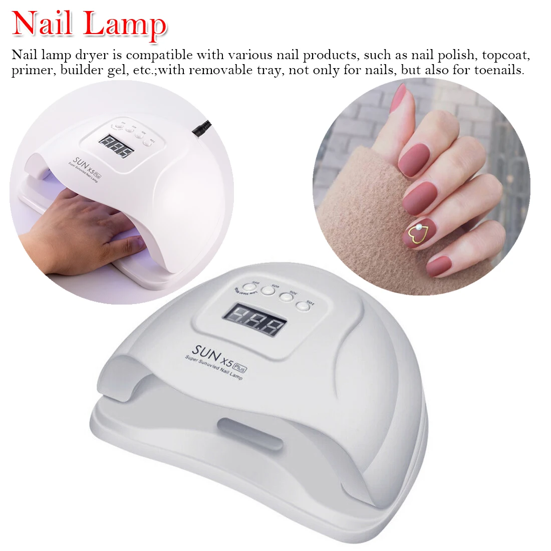 

1 pcs New 80W UV Led Lamp Nail Dryer For All Types Gel 36 Leds UV Lamp for Nail Machine Curing