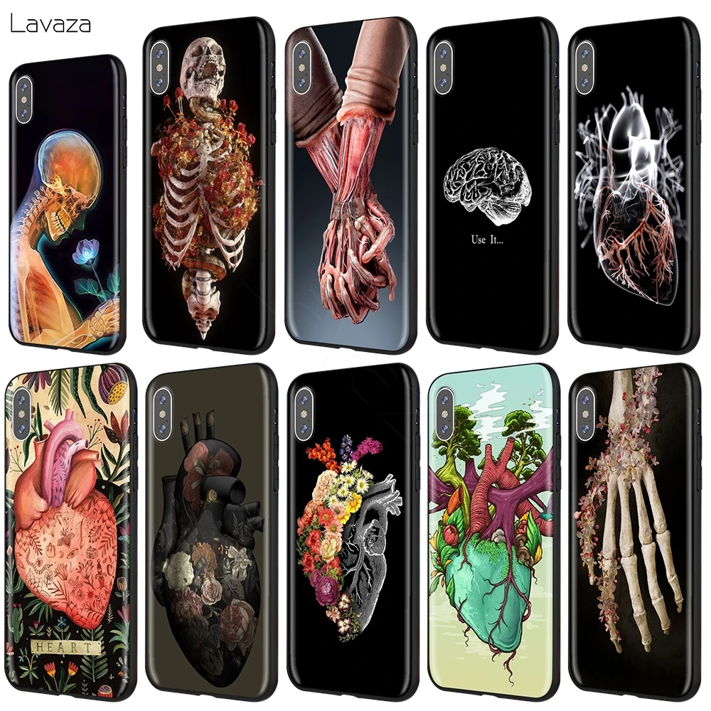 Lavaza чехол для мозга медицинских человеческих органов iPhone 12 mini 11 Pro XS Max XR X 8 7 6 6S Plus 5