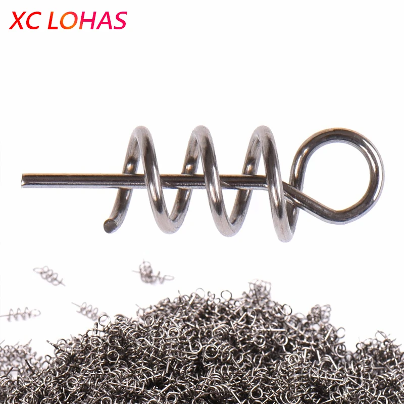

50pcs/lot High Carbon Steel Spring Lock Pin Needle to Fix Soft Worms Fishing Soft Lures Pin Fishing Tackle Accessories