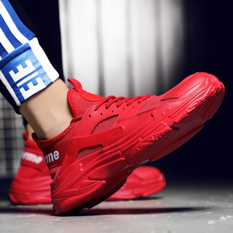 

Rommedahl Brand Sports trainers Shoes for men Sneakers Outdoor Men's fashion Breathable Casual Shoes solid lace up footwear 2019