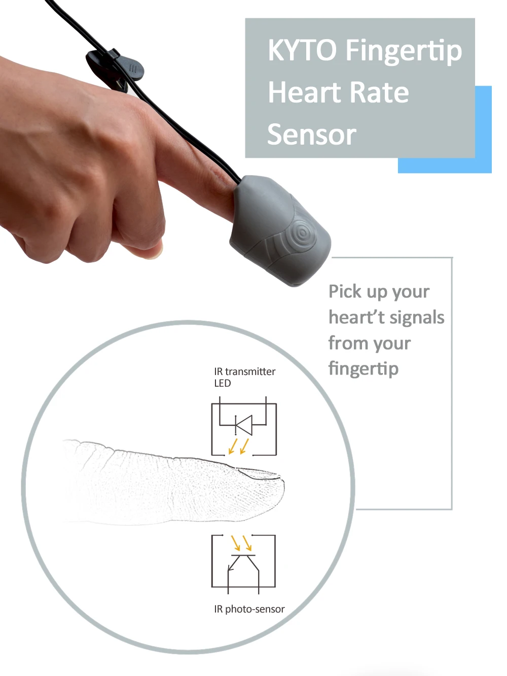 Датчик сердечного ритма KYTO Fingertip для монитора HRV