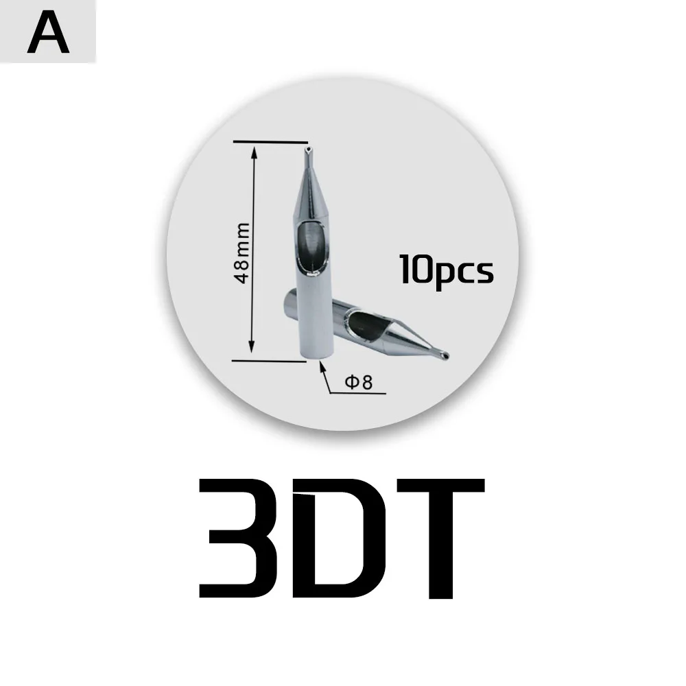 Biomaser 10 шт. профессиональная насадка из нержавеющей стали татутипы 3DT/5DT/8DT/11TD/14DT/18DT для татуировки - Номер модели: 3DT