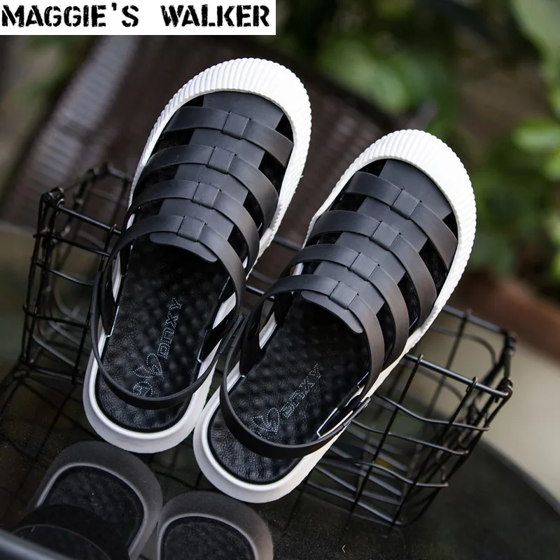 

Maggie's Walker Beach Shoes Women Sweet Cut-out Sandals Summer Fashion Jelly Slip-on Resin Wedges Sandals Size 36~40