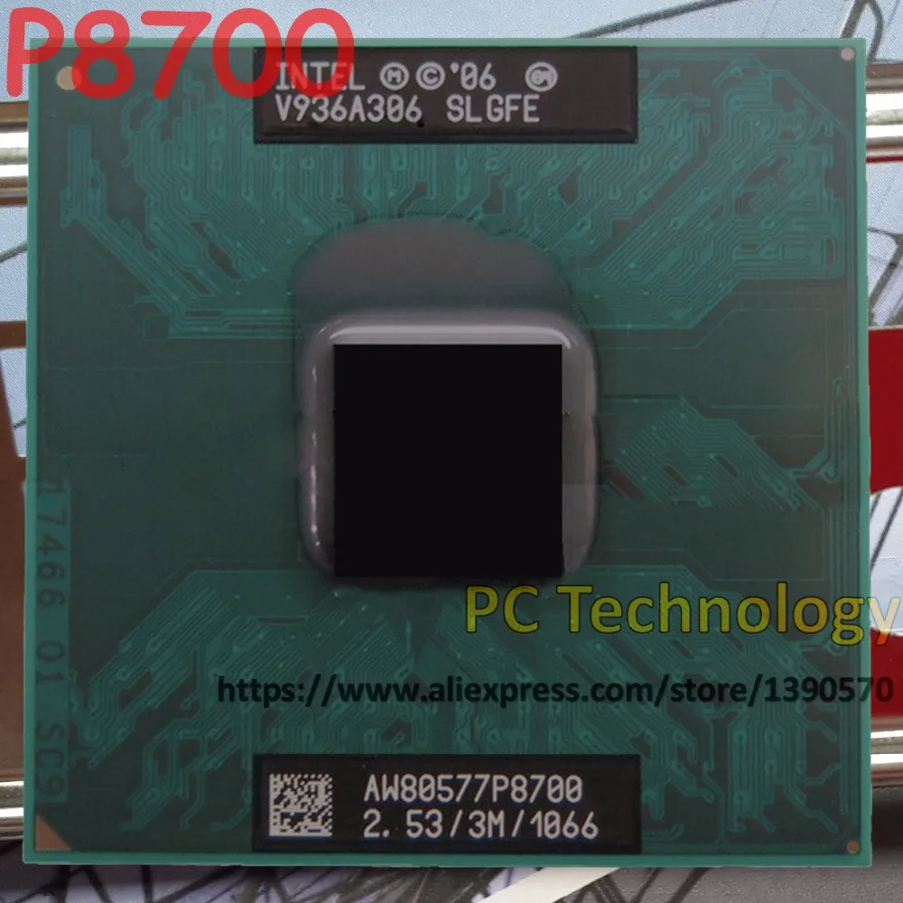 Оригинальный мобильный процессор Intel Core 2 Duo Двухъядерный P8700 53 ГГц 3 м 1066 МГц
