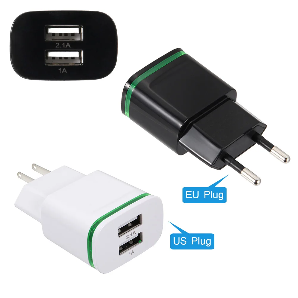 

Etmakit Mobile Phone 2 Ports USB Charger 5V 2A Rapid Travel Charger Wall Adapter NK-Shopping